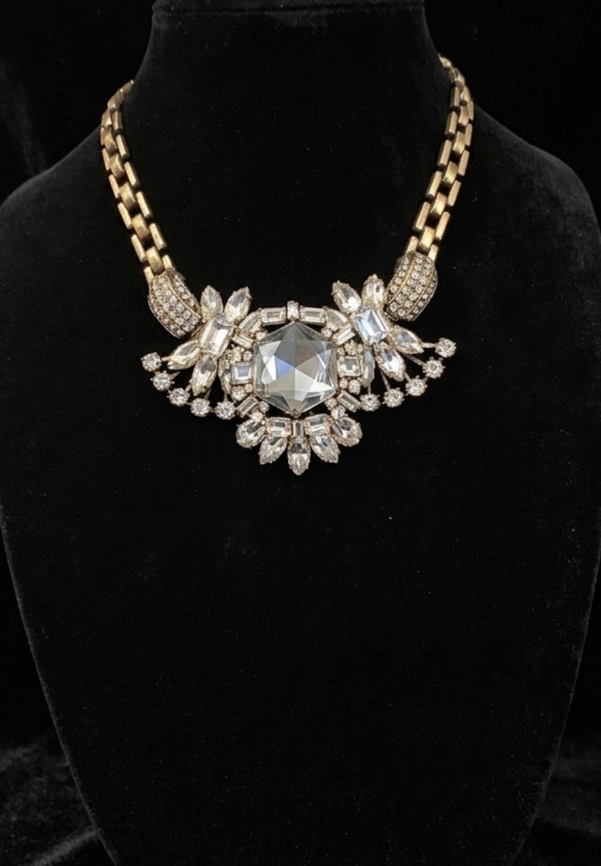 J Crew Crystal Compilation Necklace