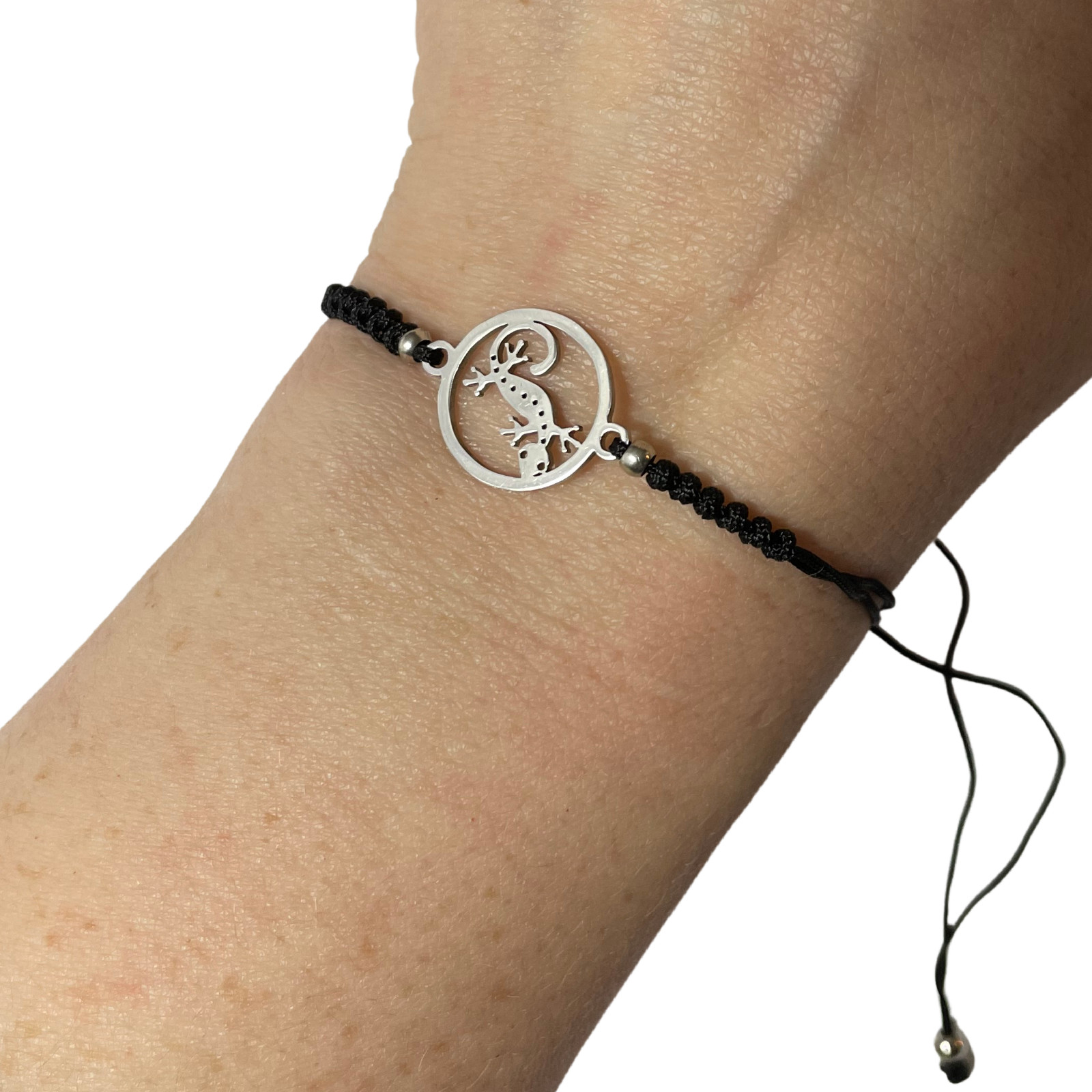 PICK 1 Adjustable Bracelet Silver Charm Red or Black Thread Cord Jewelry Animals