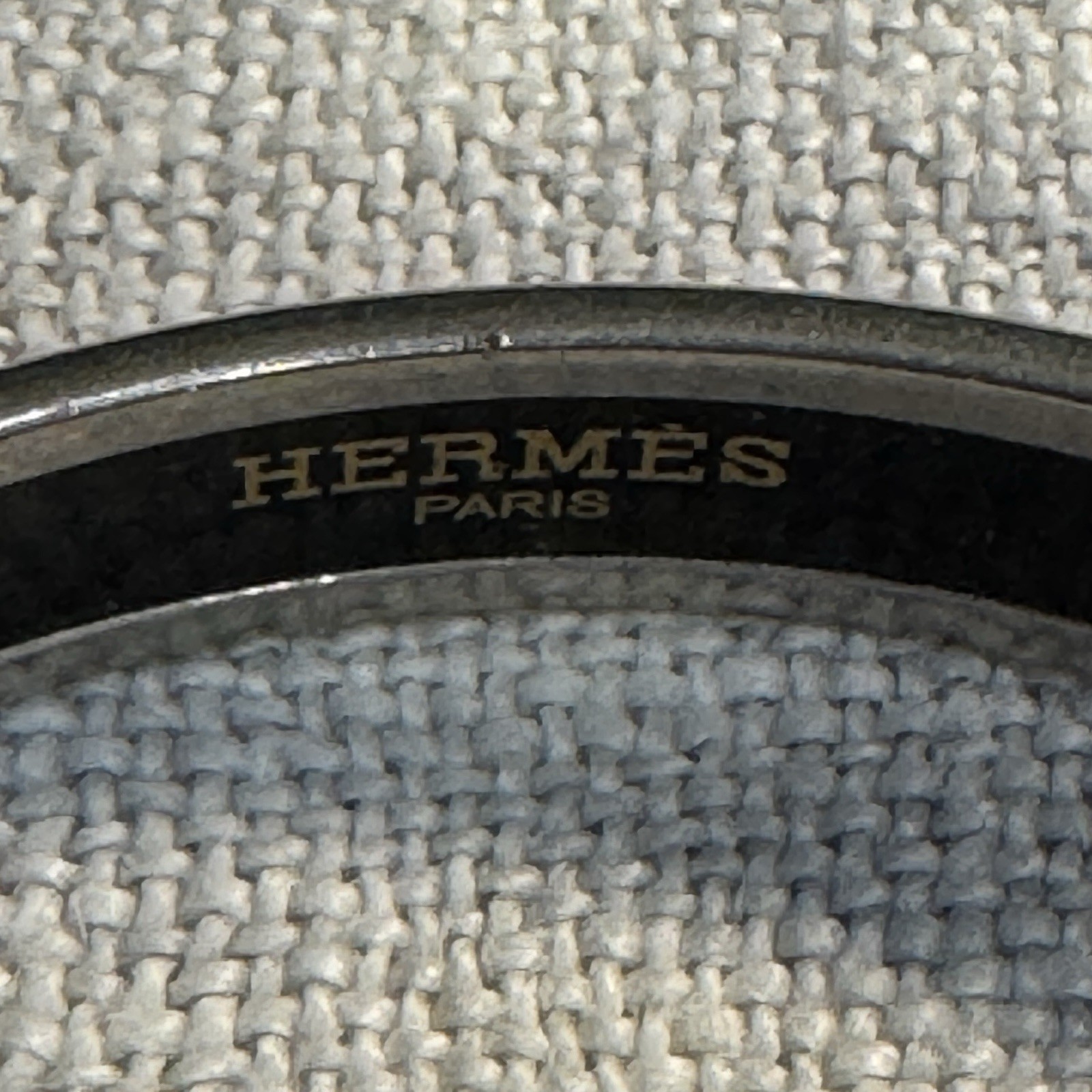 Hermes Printed Enamel Bangle 70 Silver Finish – Black & Silver