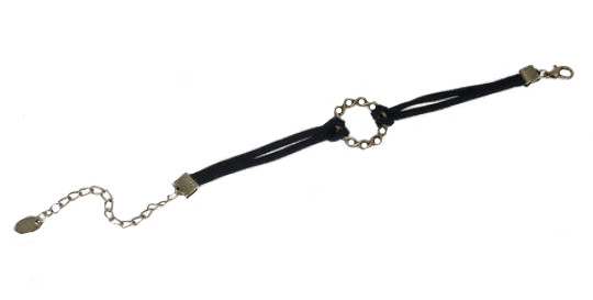 Bracelet Antique Bronze Plated Faux Leather Adjustable 6-8″+ Gift Bag