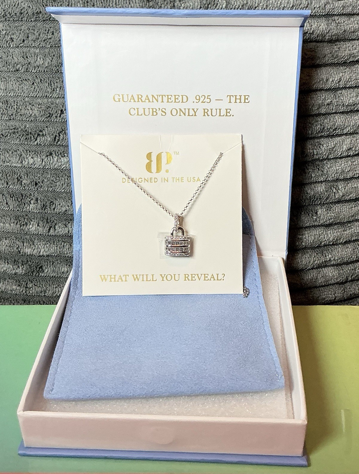 Sterling Club 925 Sterling Silver “Heartbound” Lock Necklace