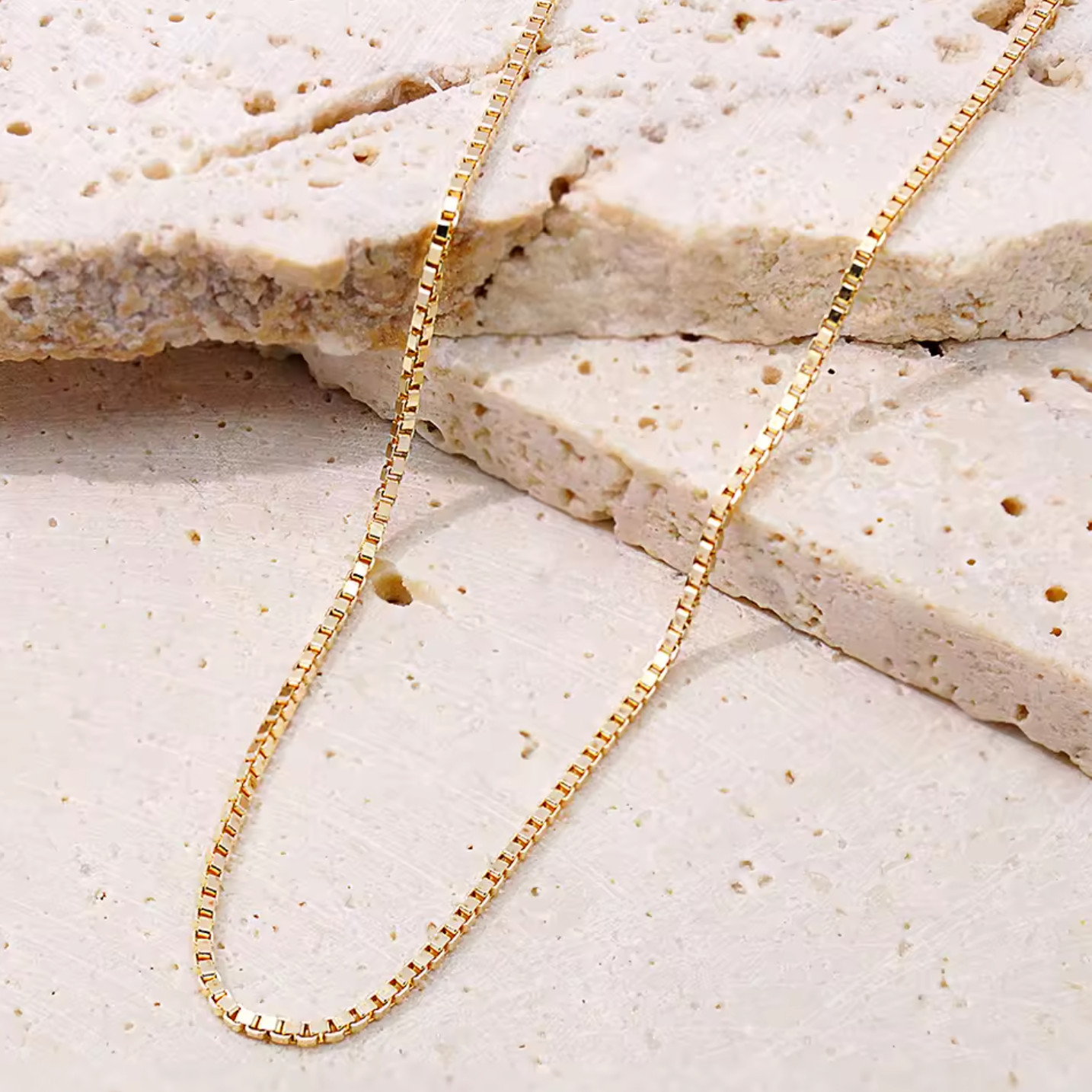 14k Gold Filled Box Chain 1.5-3mm Necklace 18-24″ Men Women
