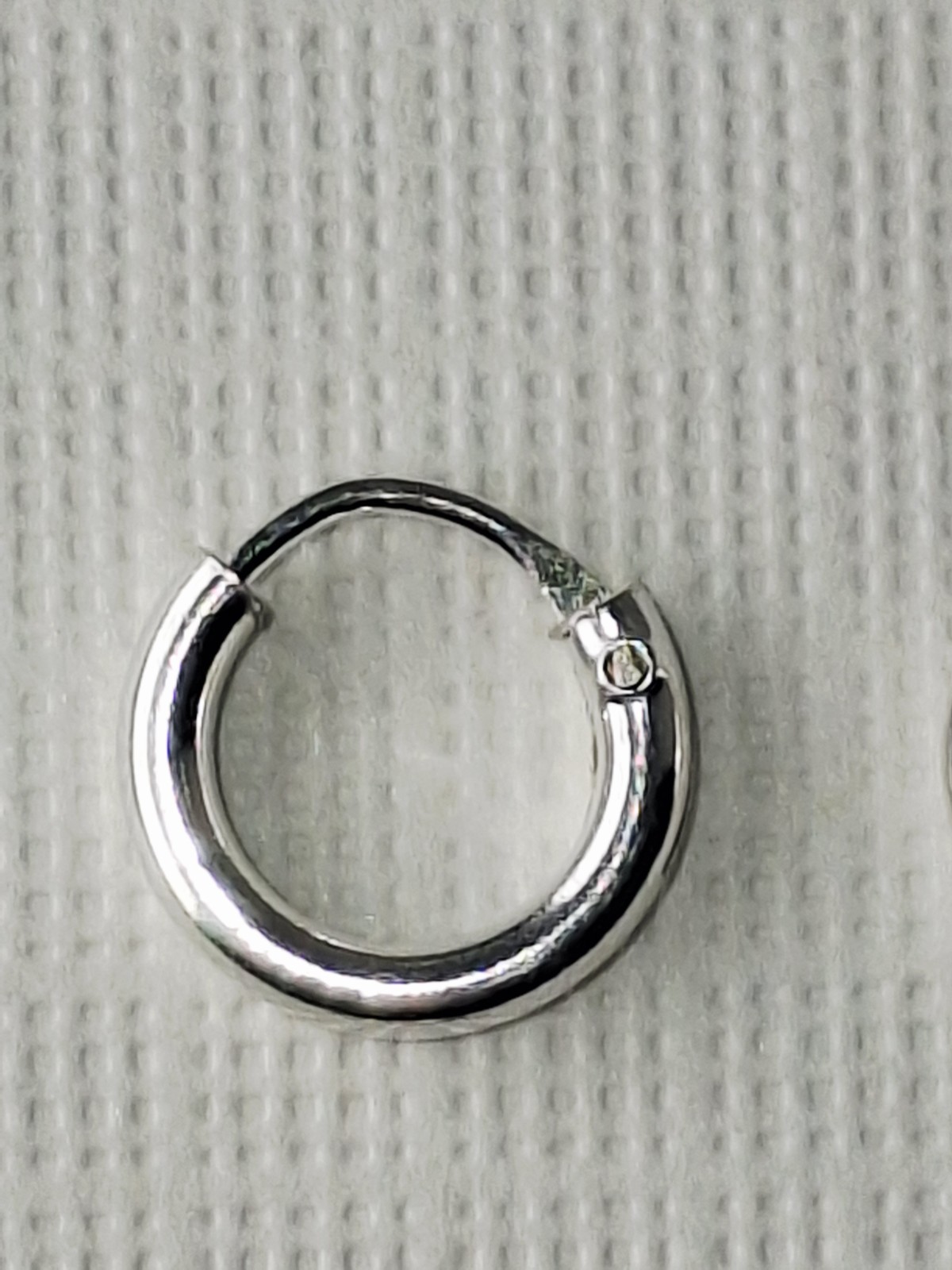 6 Pairs 8 mm & 10 mm Hoop Earrings Sterling Silver, Wire-in-Tube Closure