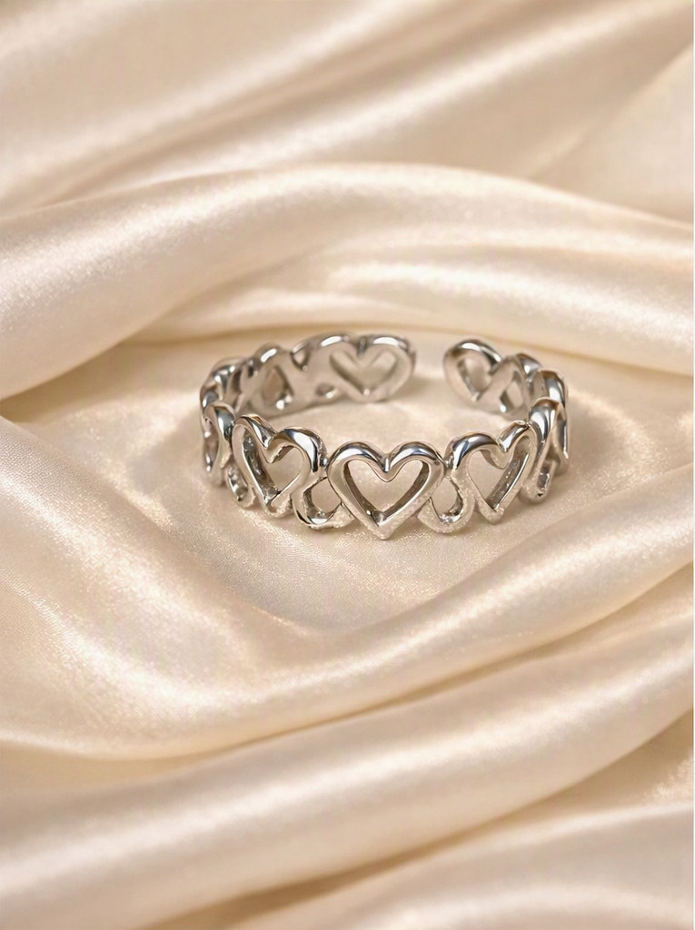18K Gold Stainless Steel Adjustable Ring – Waterproof, Non‑Tarnish, Retro Design