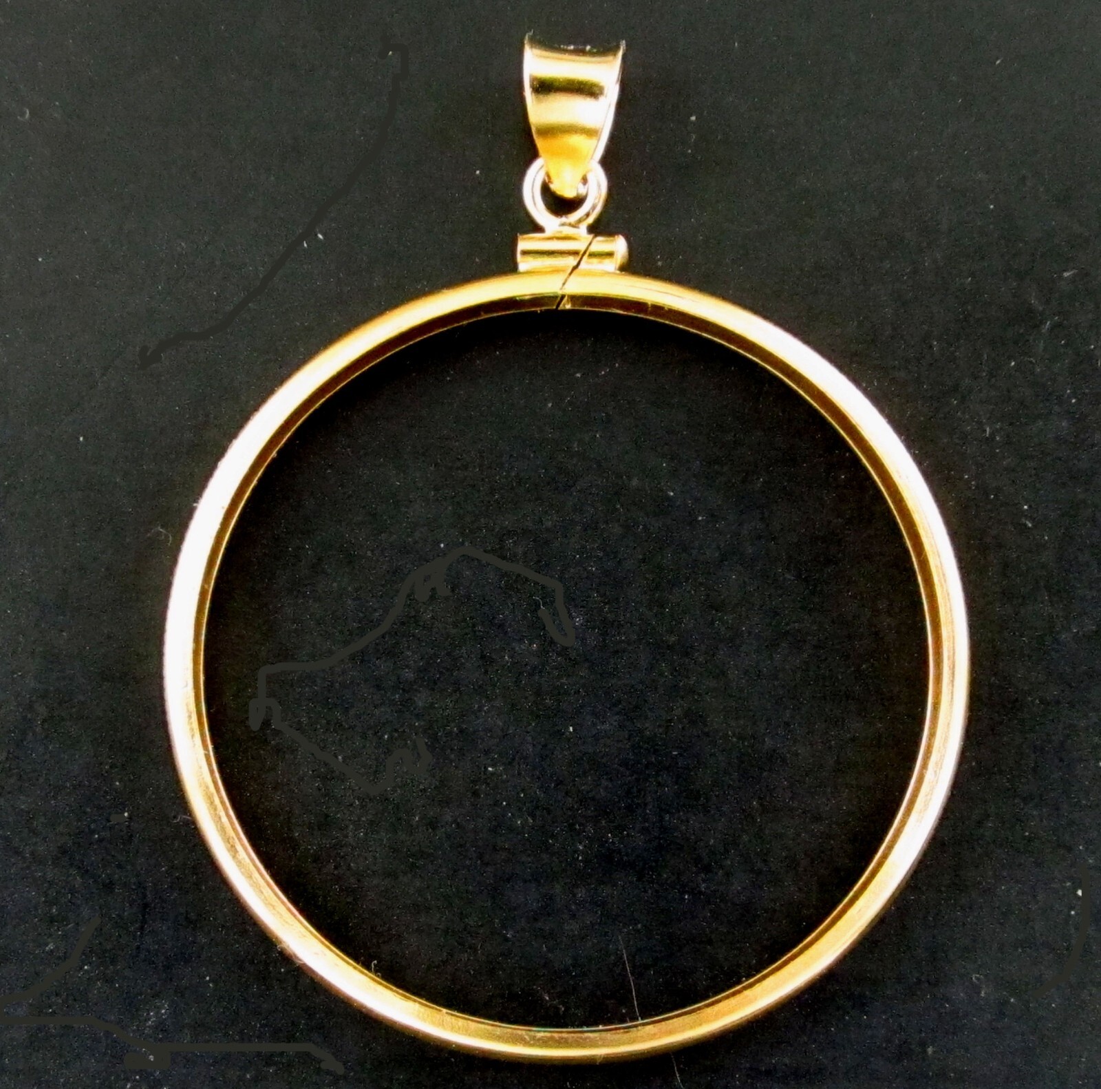 Coin Bezel One Ounce Silver Round 39mm 14K Gold Filled Coin Edge Soldered Bail