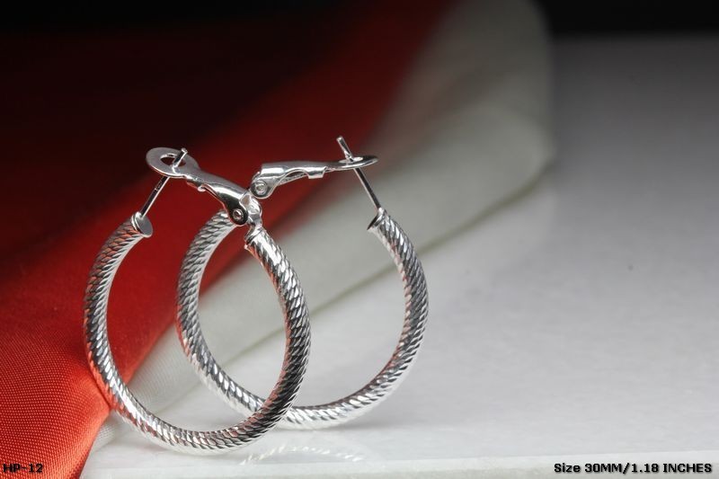 30MM STERLING SILVER 925 TWISTED ROPE BRAND NEW LIGHT WEIGHT NEW HOOP EARRINGS