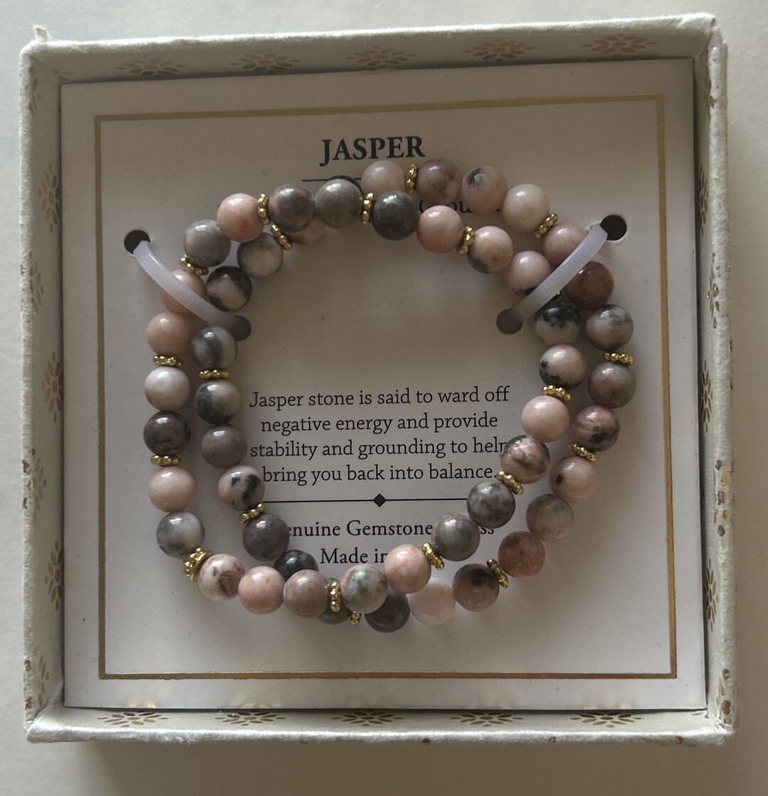 Jasper Strength Clarity Grounding & Stability bracelet Set Of 2