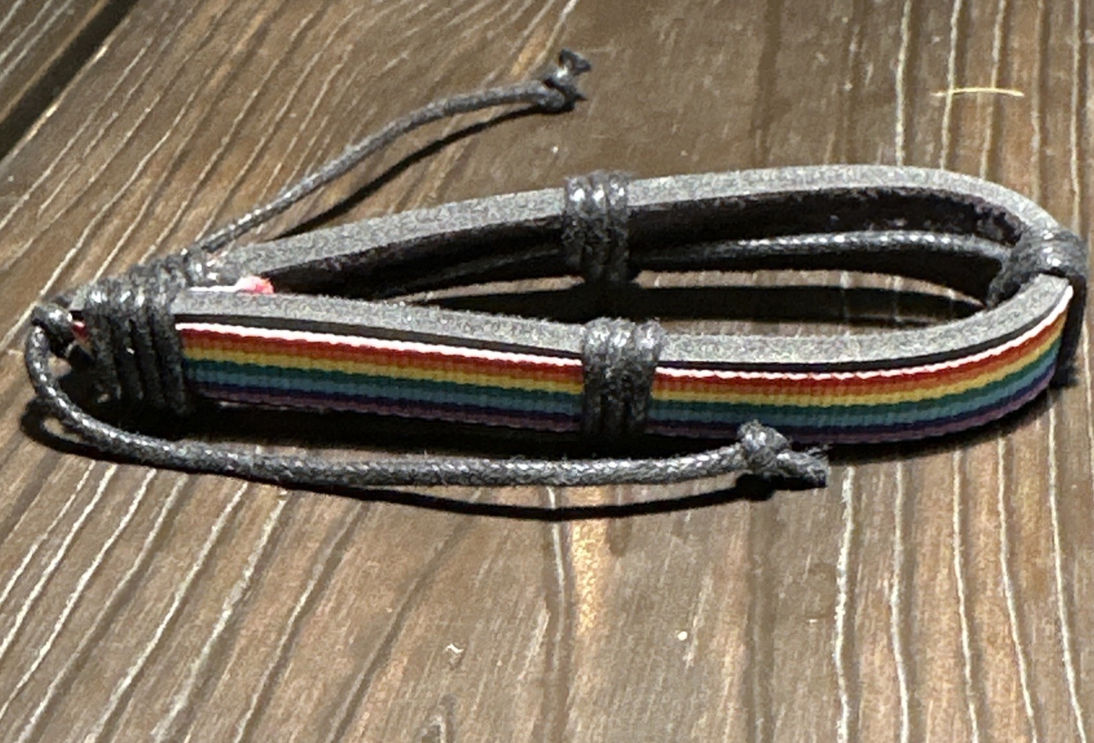 7 Pc Rainbow LGBT Lesbian Gay Pride Friendship Briaded Rope Adjustable Bracelets