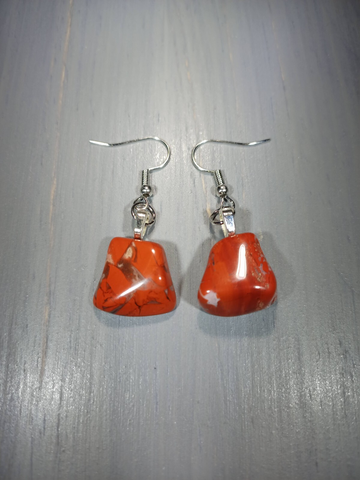 Brecciated Jasper – Tumbled Stone Earrings