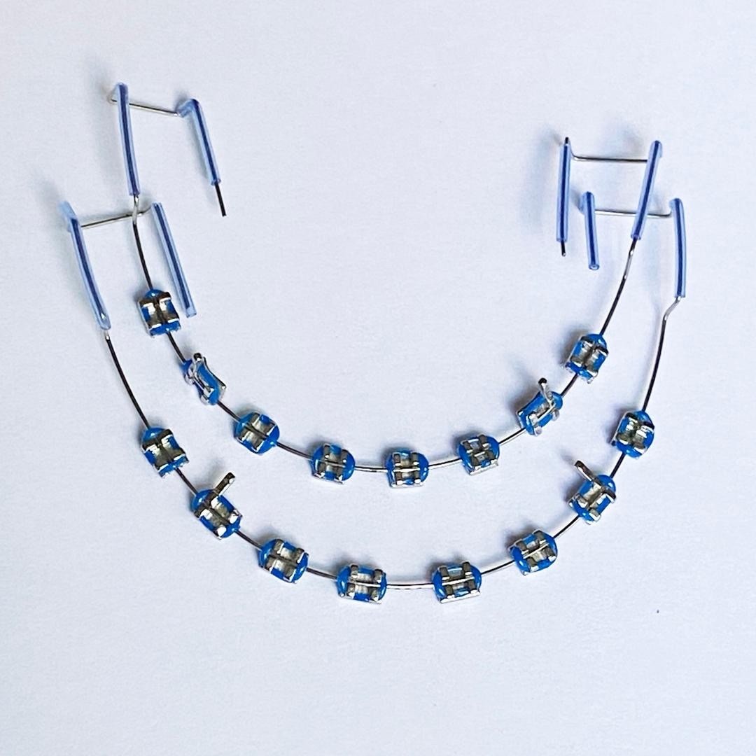 Fake Traces For Teeth Temporary False Fake Brackets Metal Wires Metal Bracket