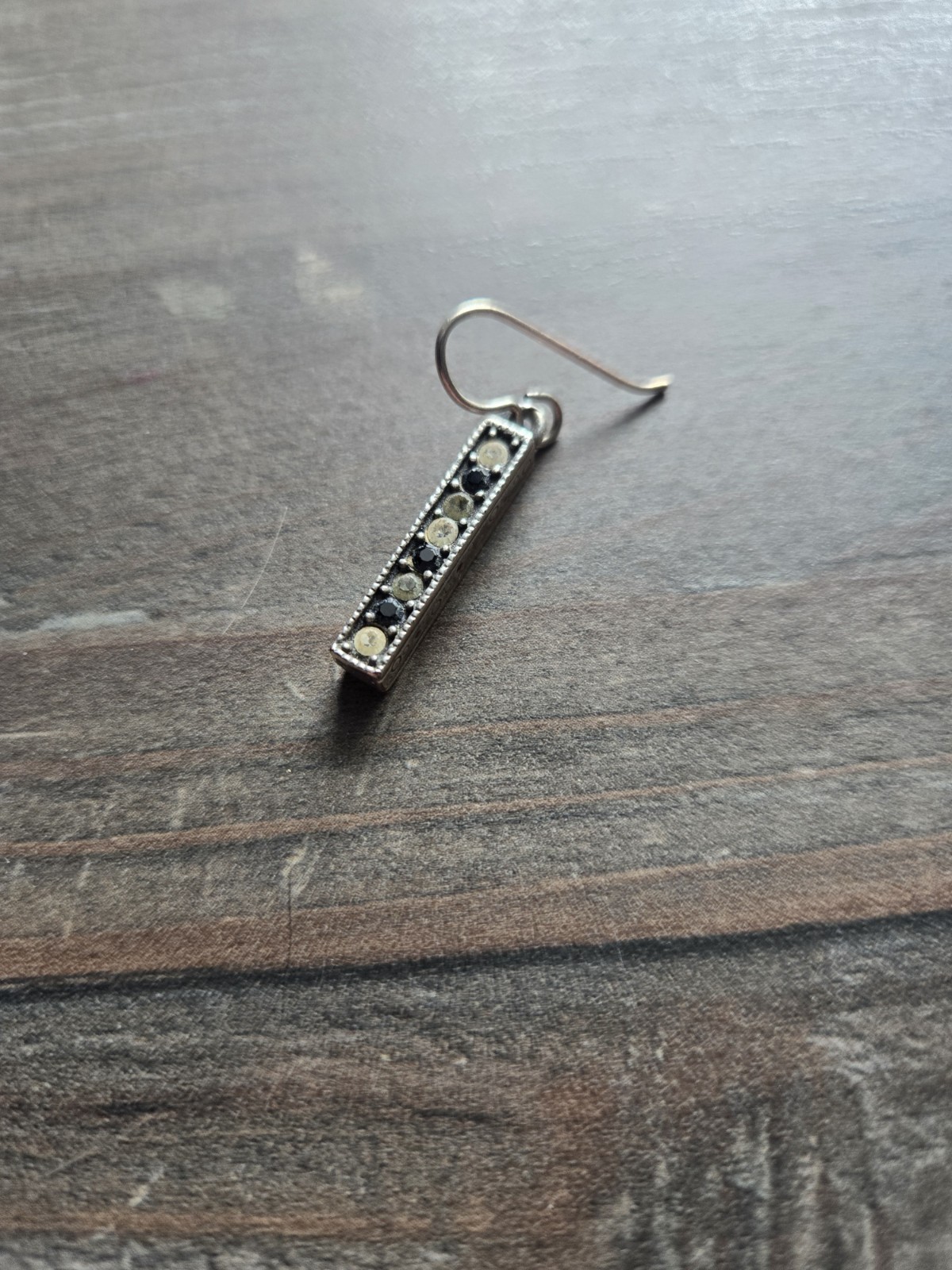 Patricia Locke Single Earring rectangle bar dangle drop earring