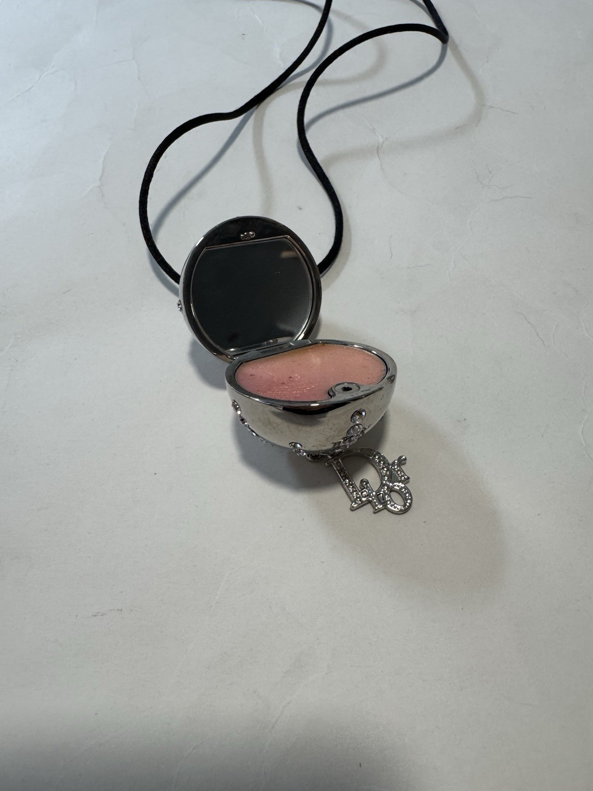Vintage Christian Dior Diorlight Lip Gloss Pendant Necklace New Without Box