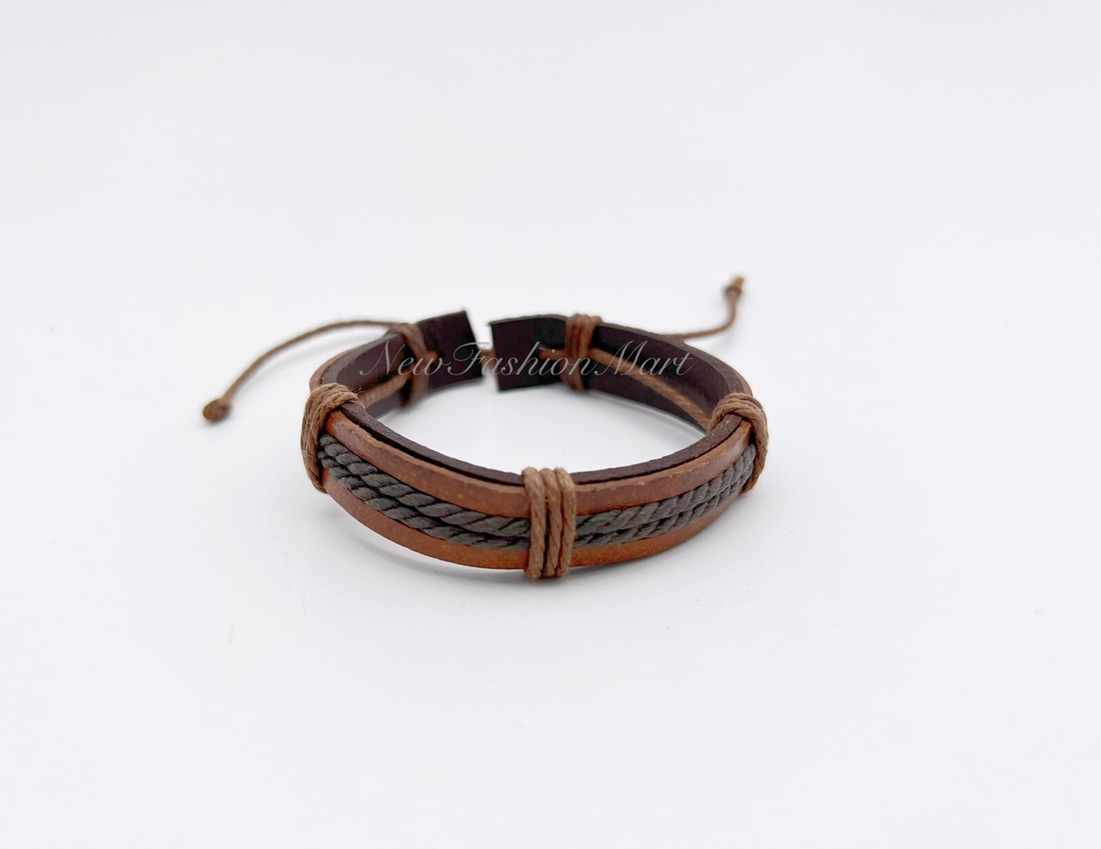 New Unisex Adult Leather Wrist Bracelets ($9.99 for Set of 5)