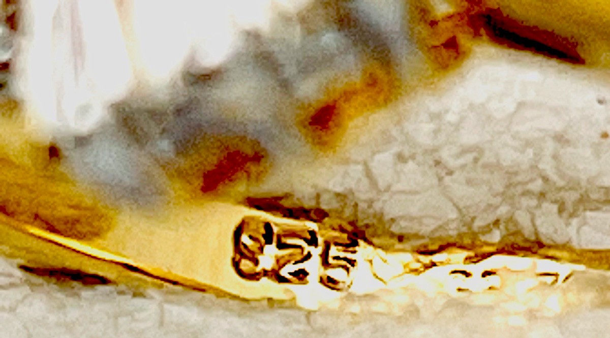 DaneCraft 24KT Gold Over Sterling 4.3 Gr 4 Round 3 Baguette CZ Ring Sz 7 1/2