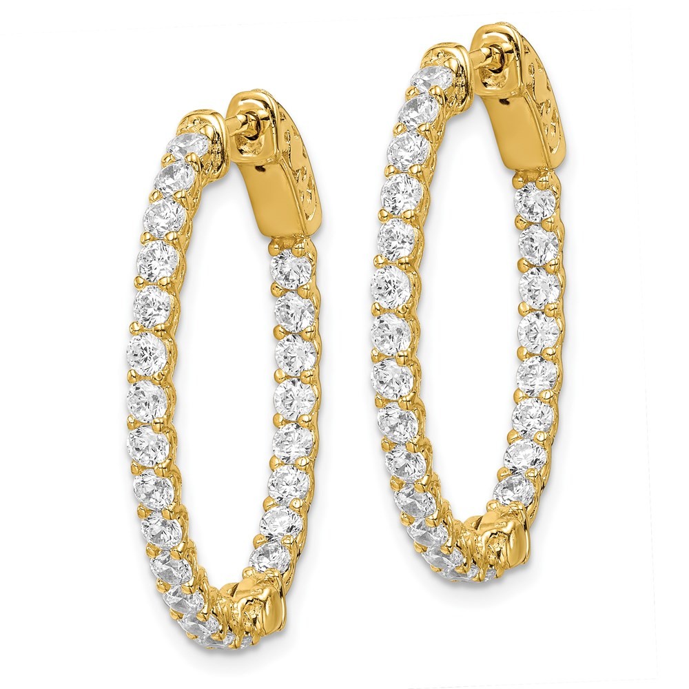 Sterling Shimmer Sterling Silver Gold-tone Flash Gold-plated 46 Stone 2.25mm CZ