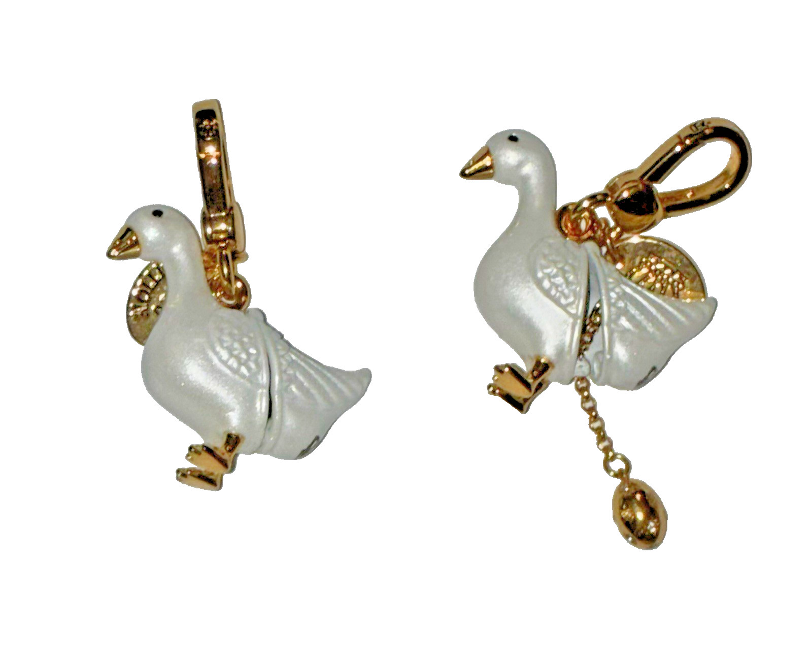 Juicy Couture 2010 Limited Edition White Goose with Golden Egg Charm Pendant