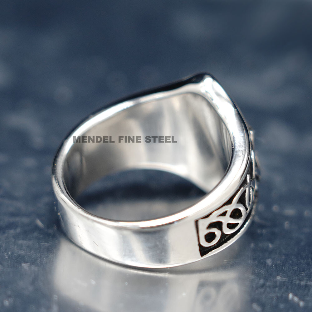 MENDEL Mens Celtic Wiccan Pagan Pentagram Star Ring Stainless Steel Size 7 8-13