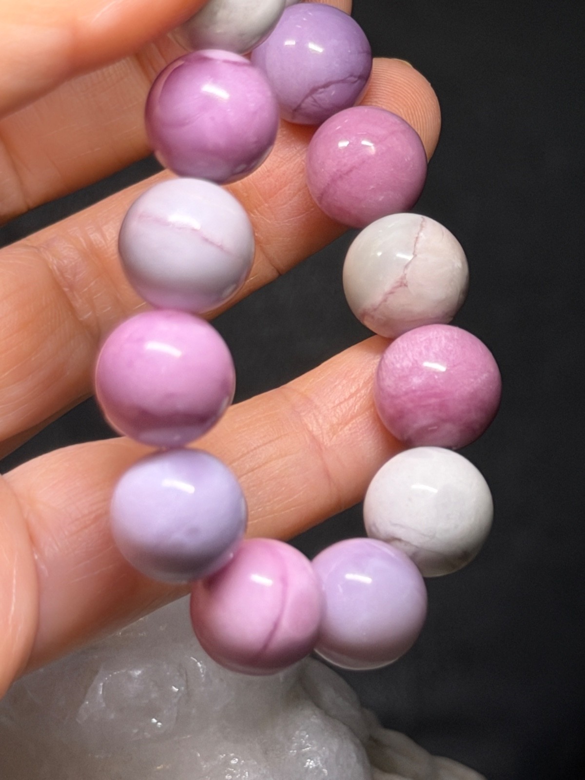 Sugilite Mica Round Bead Bracelet Natural Rare Sugilite Mixed Mica 11mm