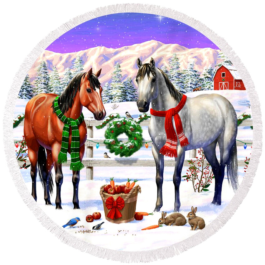 CHRISTMAS HORSE SNOW HOLIDAY ANIMAL Pendant On 925 Sterling Silver 20″ Necklace
