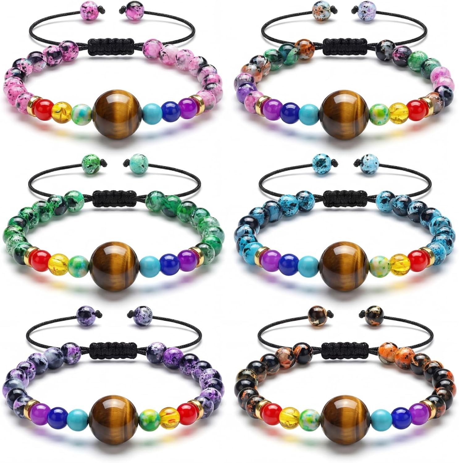 Adjustable Travel Wristbands – 6 Count Anti-Nausea Bracelets in Various Styles