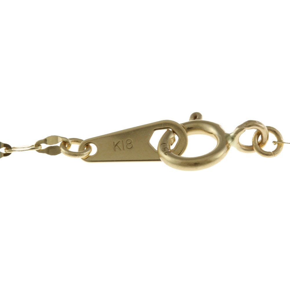 new Necklace K18 yellow gold diamond 0.21ct diamond 0.09ct