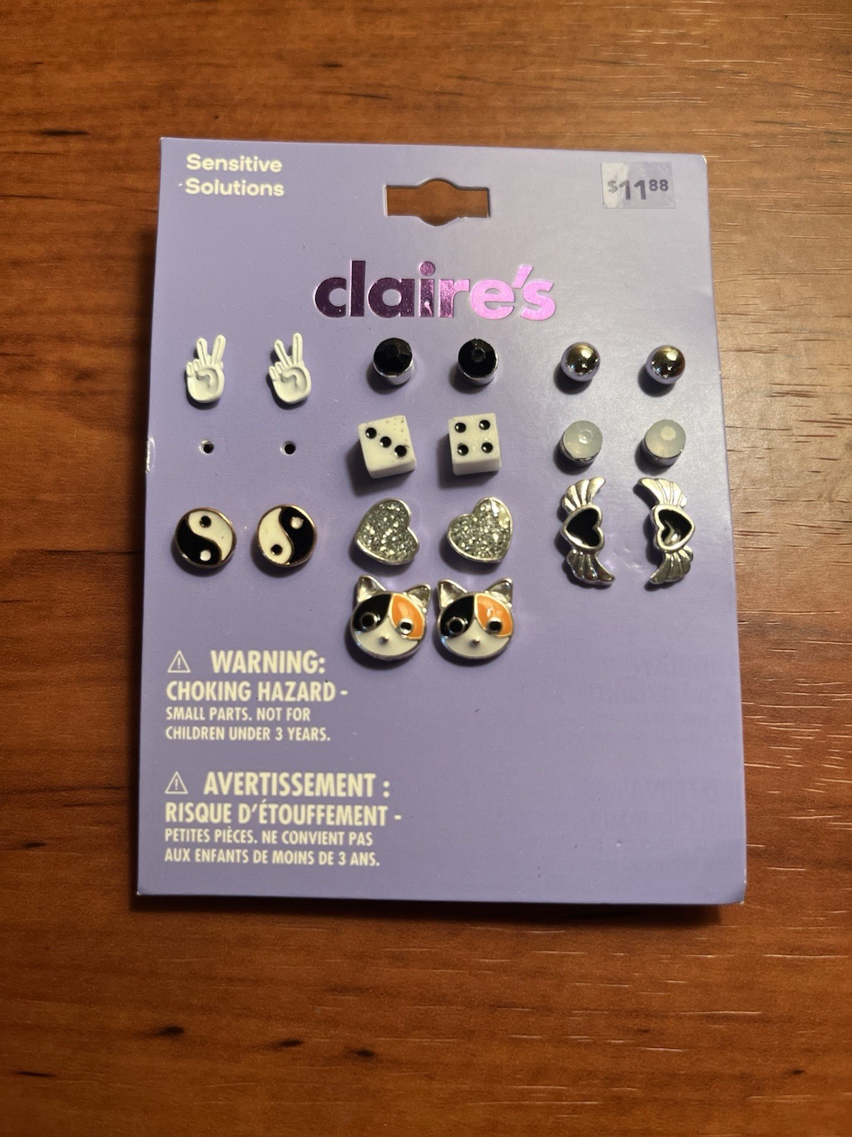 Claire’s Sensitive Solution Stud Earrings 9 Pair