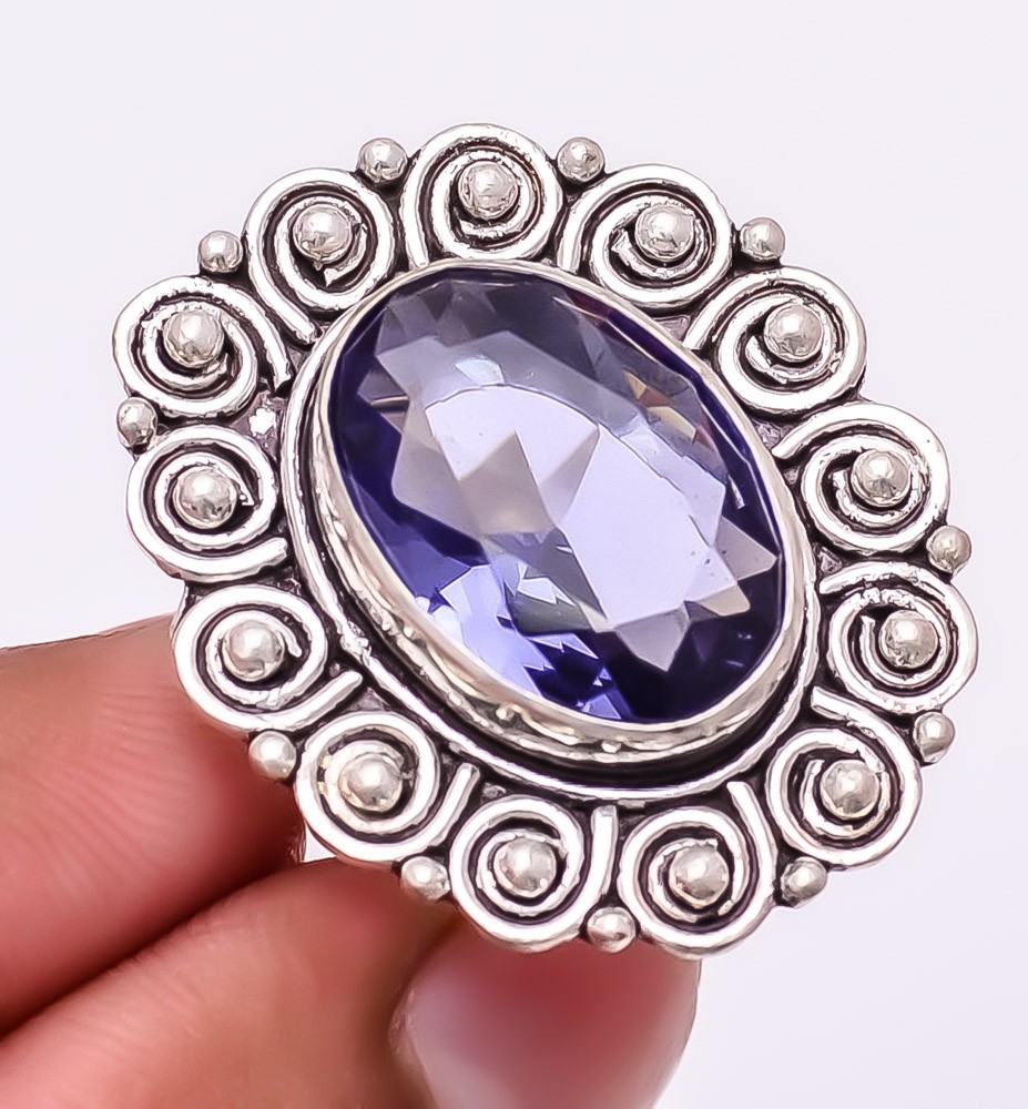 African Amethyst Gemstone 925 Silver Plated Jewelry Ring s.7 S2659