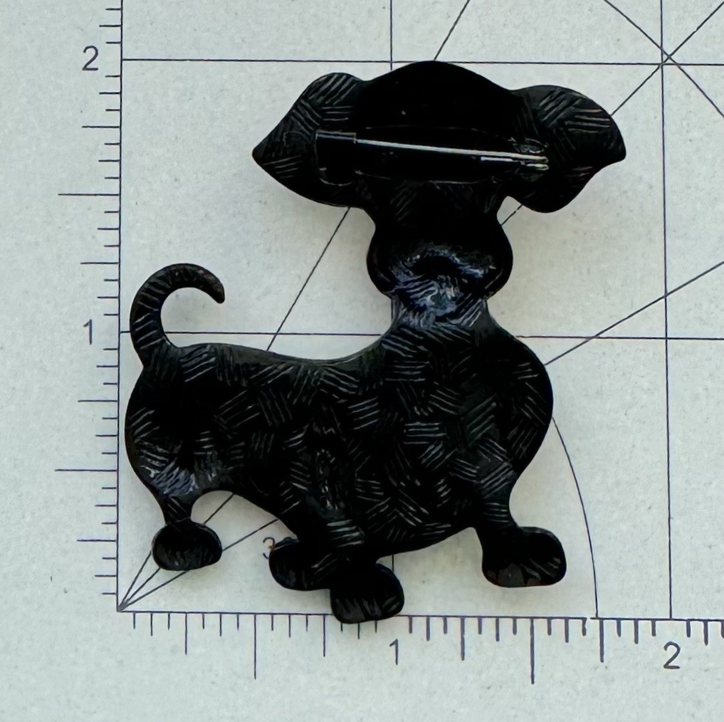Dog Brooch pin enamel on metal