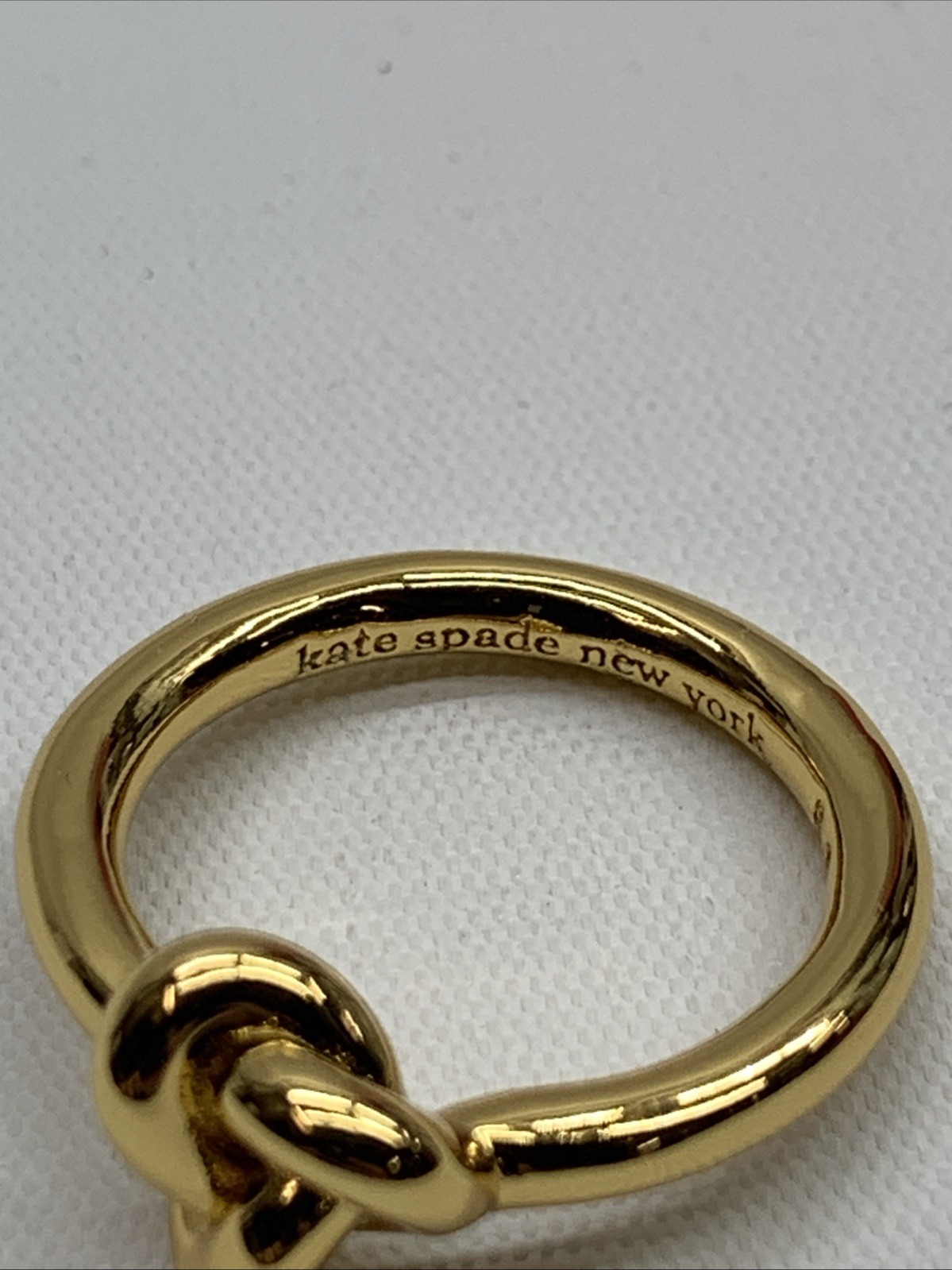 Kate Spade New York Double Knot Ring 700 Gold Size 8 Everyday Wear Casual Classi