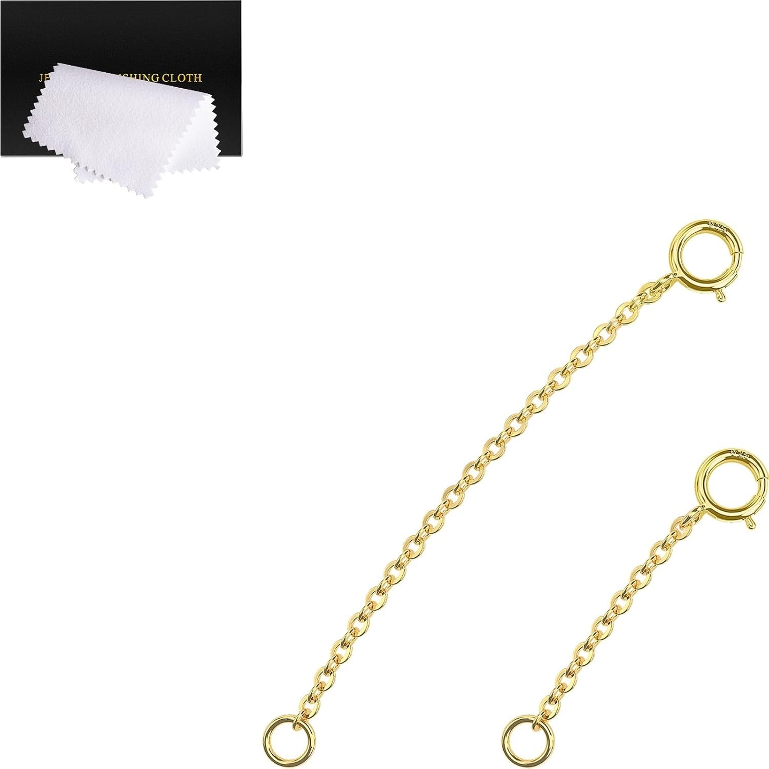Hypoallergenic Gold Necklace Extenders – 1″ & 2″ Set for All Occasions