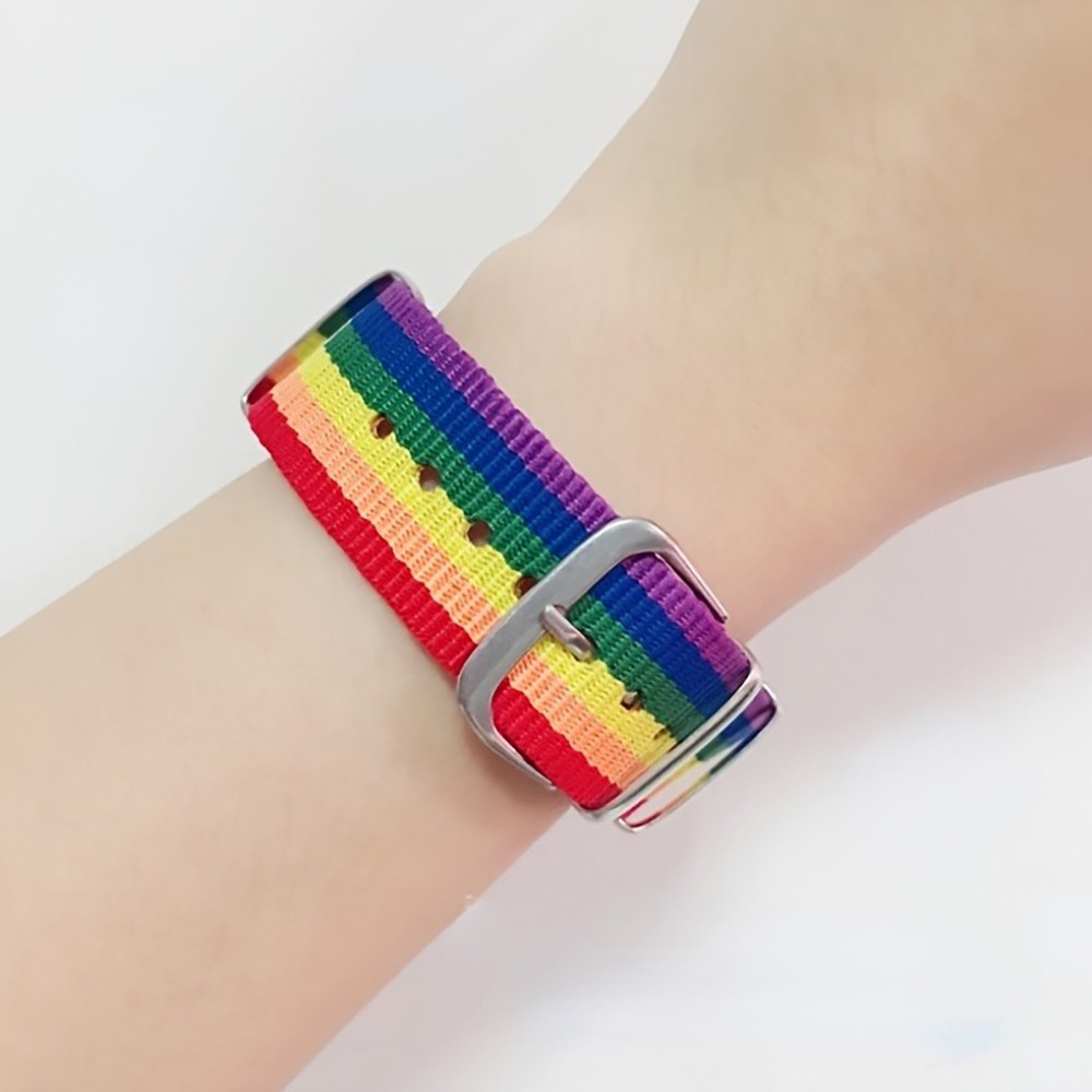 2pc Adjustable Bracelets, Rainbow Bracelets, Colorful Nylon Wristbands for Women