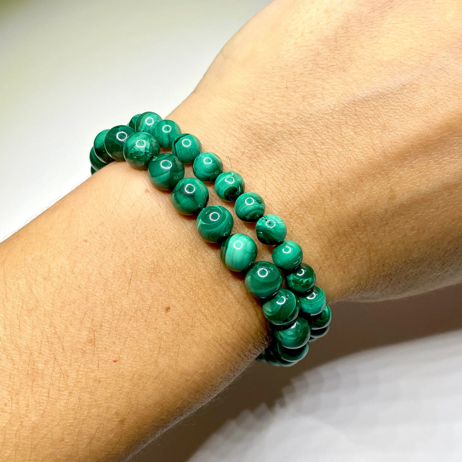 Malachite Crystal Bracelet: Handmade Gemstone Beaded Bracelet