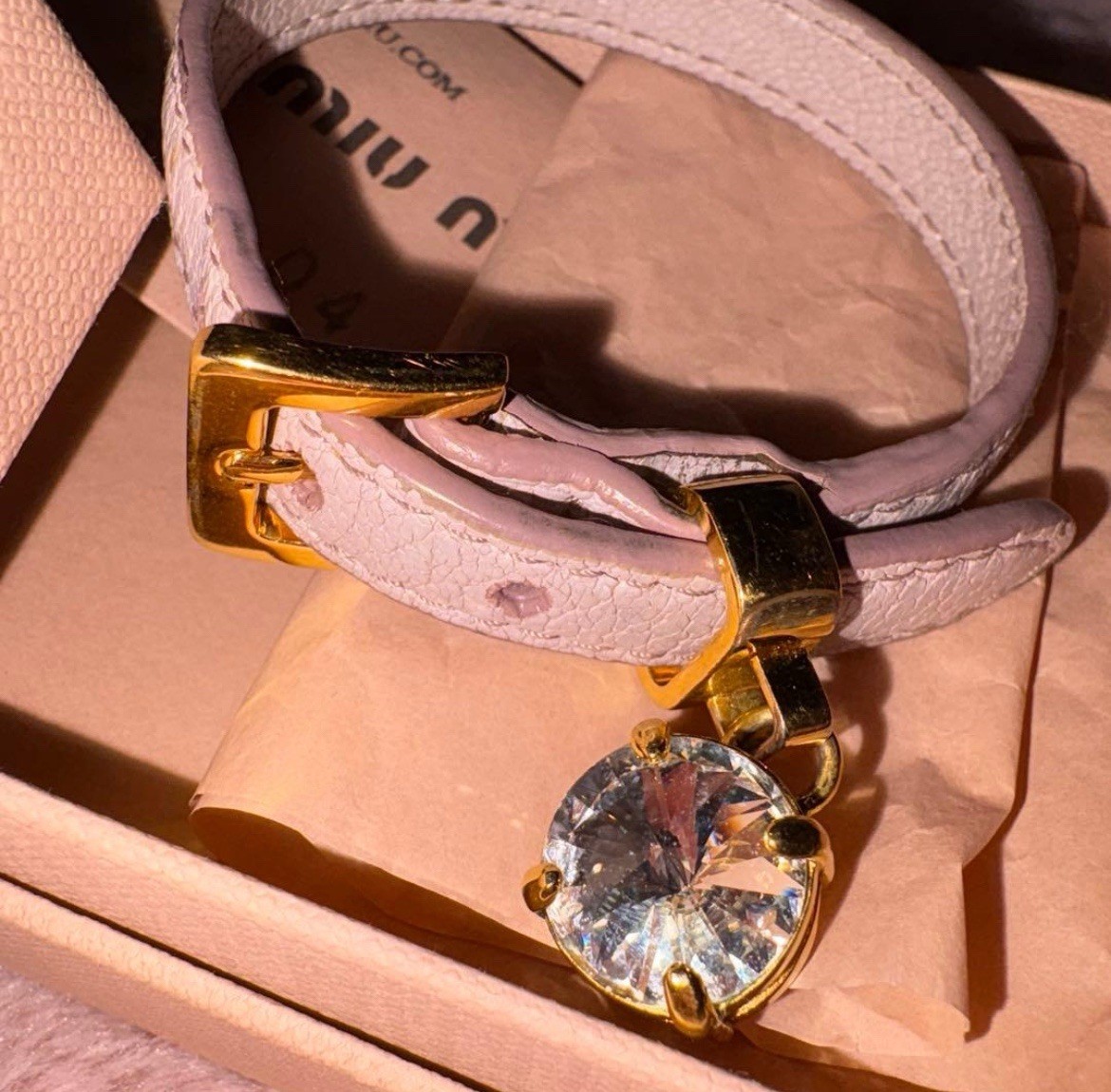 Miu Miu Versatile Leather Bracelets Black, Pink & red set of 3 w/o boxes
