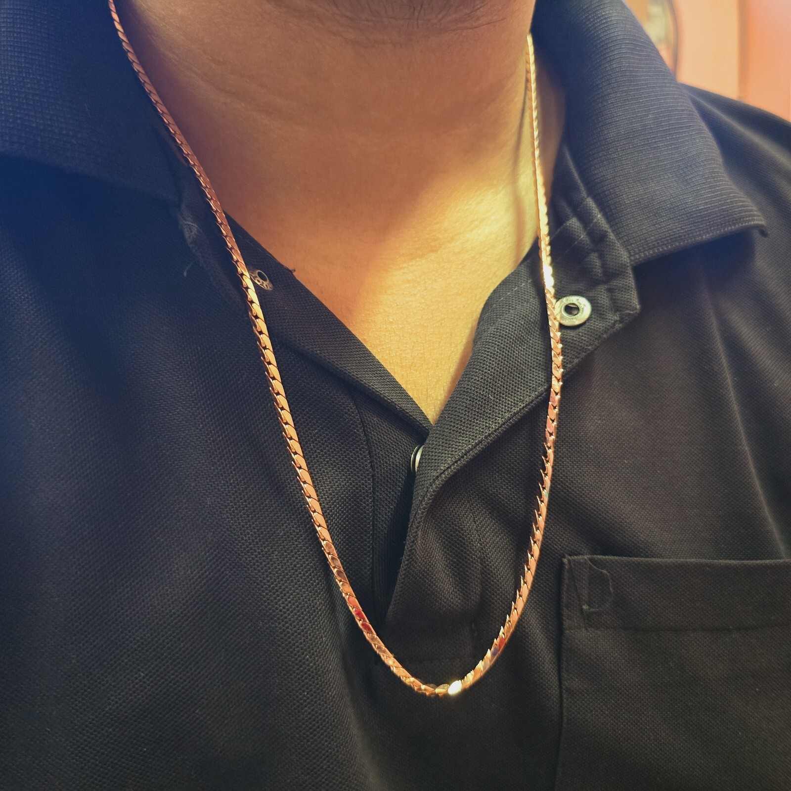 Antique 100% Pure Solid Copper Chain Necklace length-16 to 36 Men And Women