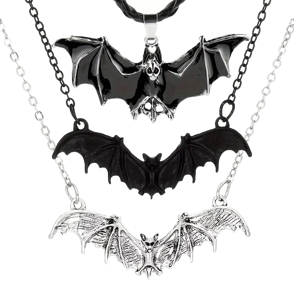 Flying Bat Jewelry Batman Punk Gothic Nature Animal Flight Pendant Necklace