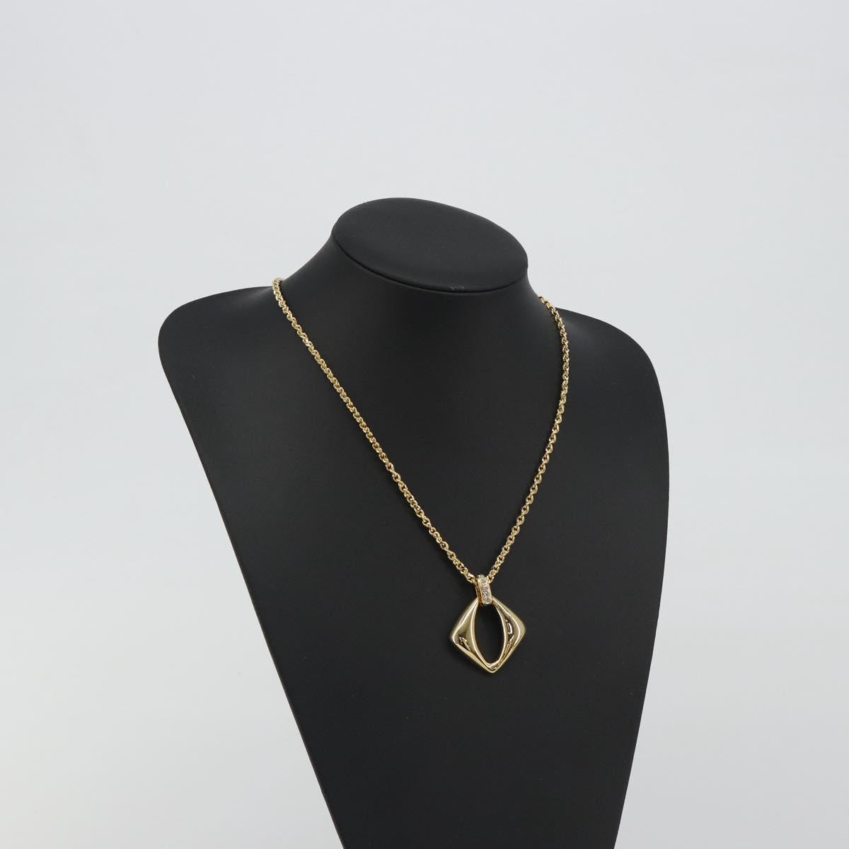 SAINT LAURENT Necklace Metal Gold Tone Auth bs35794