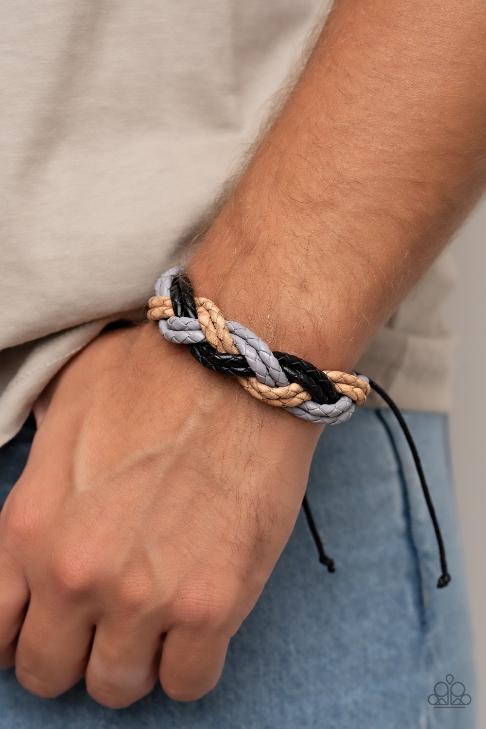 Paparazzi On Adventure Time Pull Tie Black Bracelet