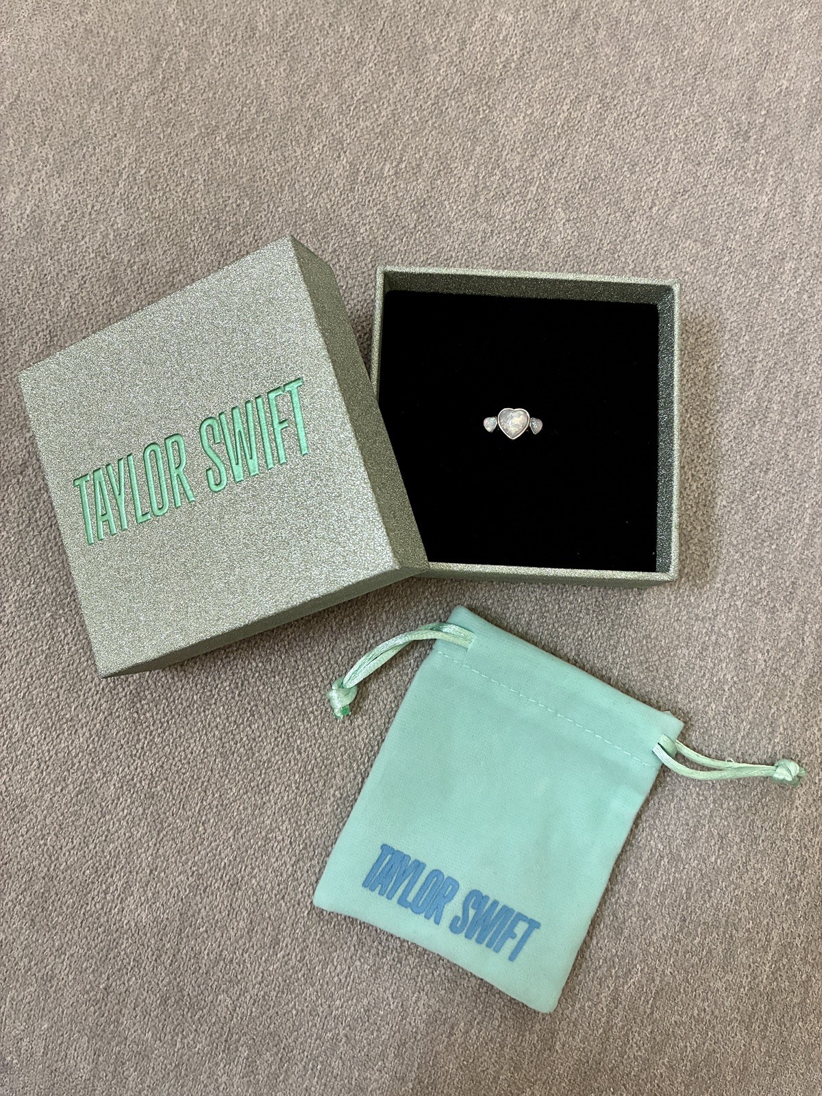 TAYLOR SWIFT THE SKY IS OPALITE HEART RING SIZE 9 SUMMER COLLECTION NEW IN-HAND