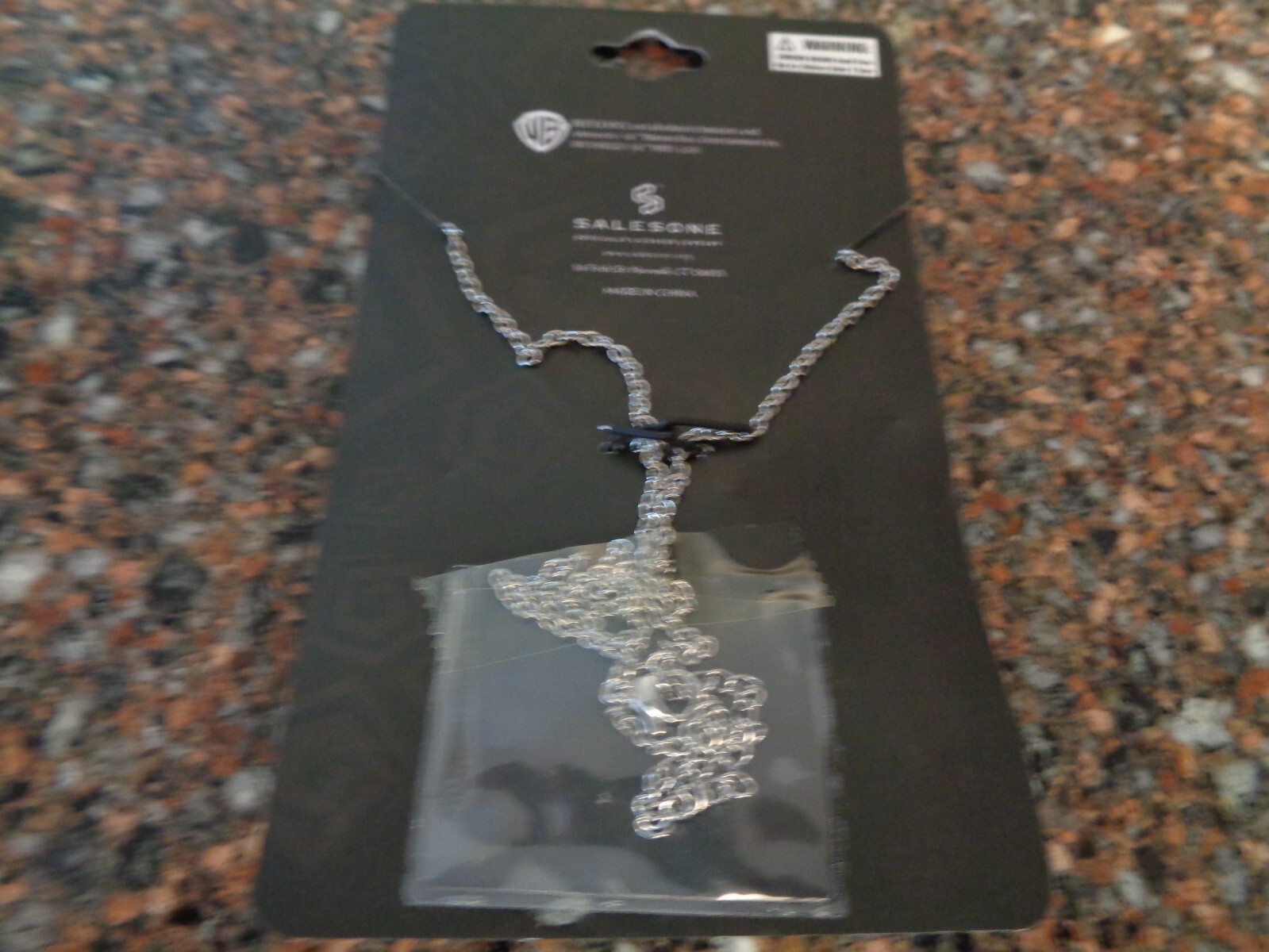 Beetlejuice Tombstone Pendant Necklace Here Lies Betelgeuse Brand New