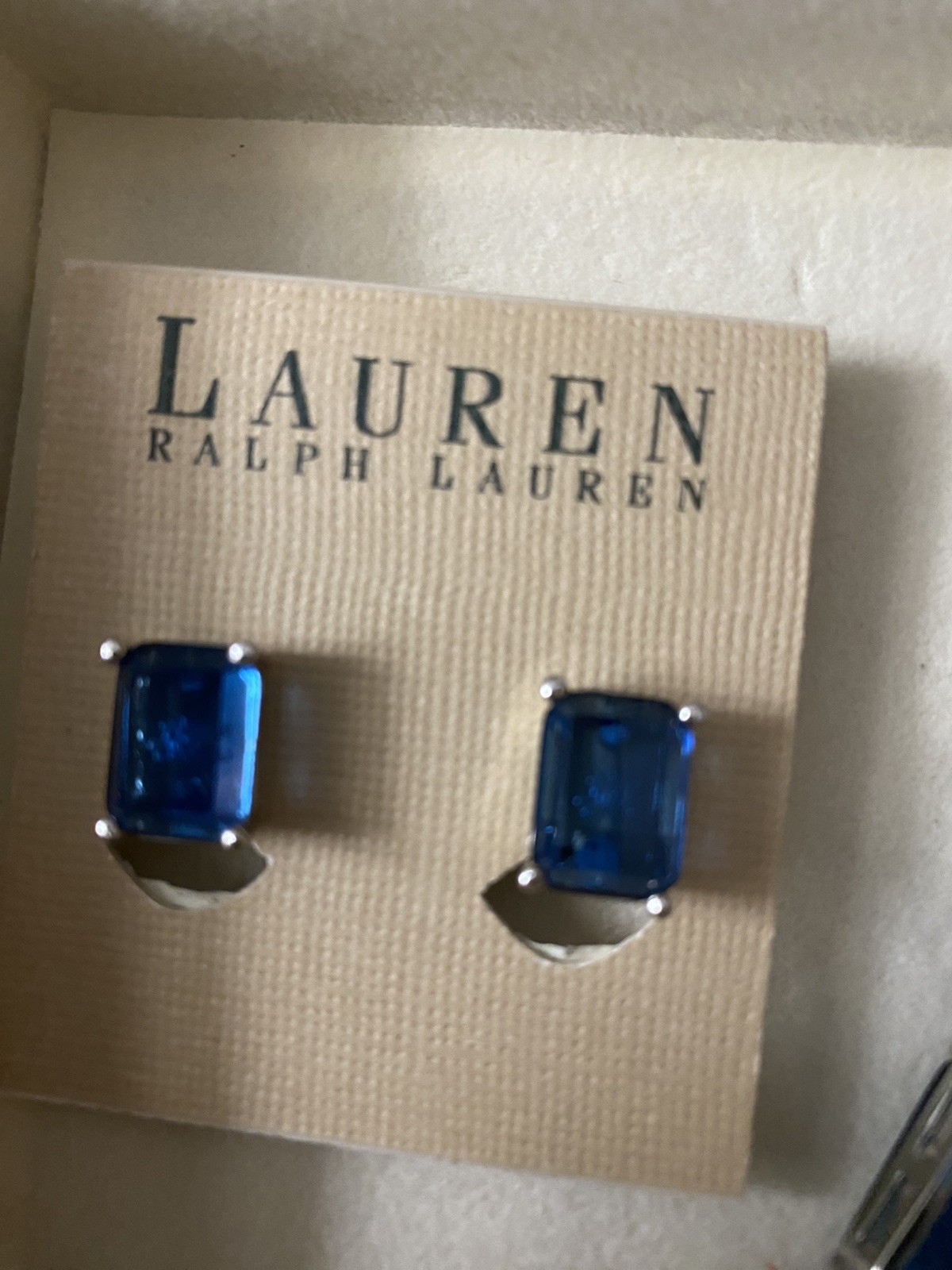 Lauren Ralph Lauren Set Bracelet/Earrings / Necklace/ Blue New signed