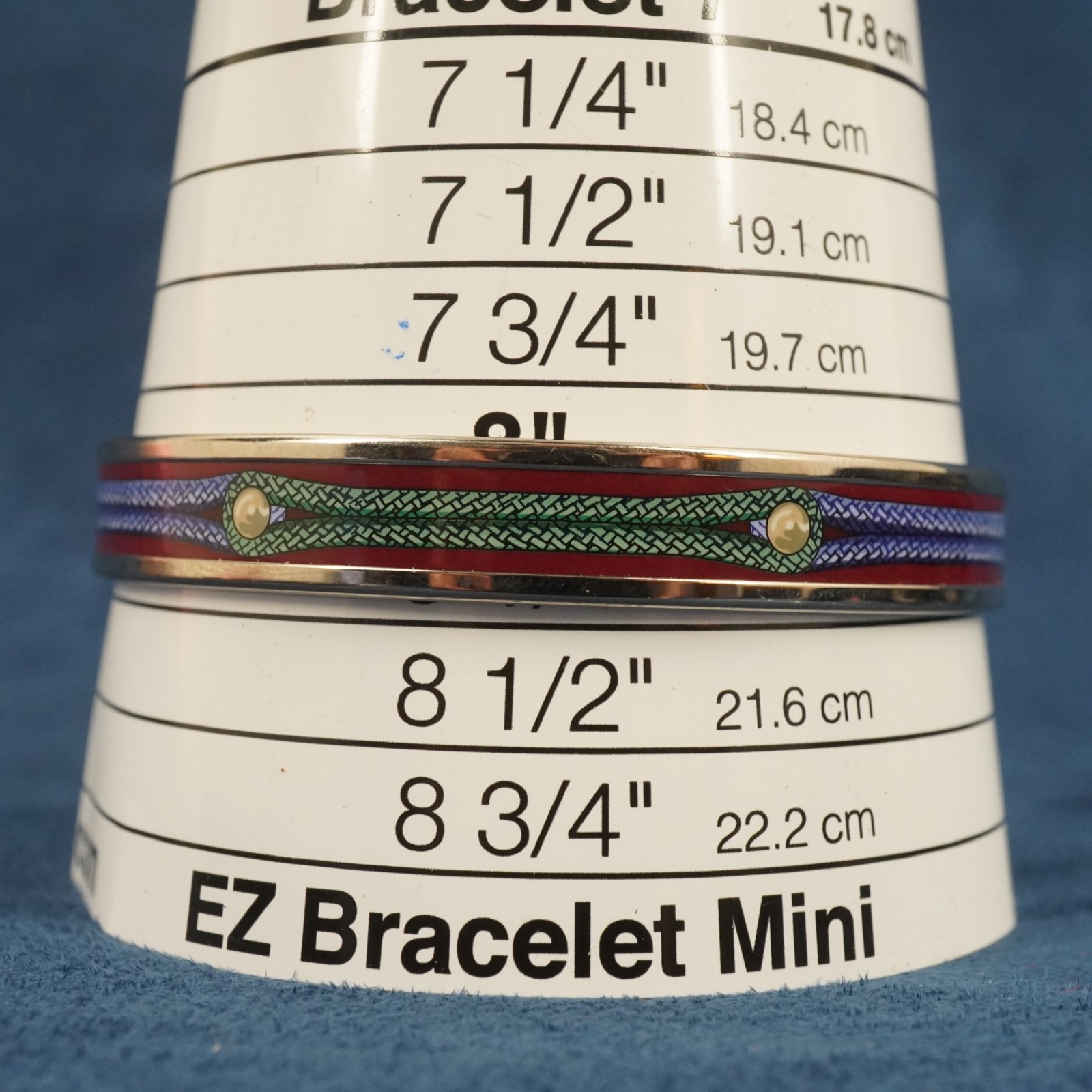 Hermès Brandebourgs Palladium Plated Narrow Enamel Bangle, Sz GM – Free Ship US