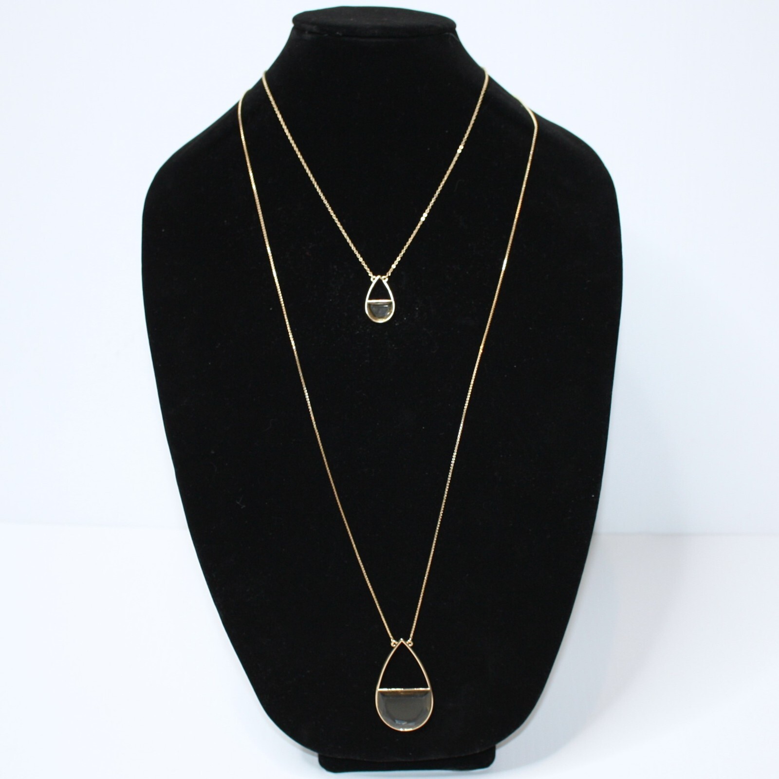 Loft Half Circle Stone Pendant Necklace Set New on Card MSRP $39.50