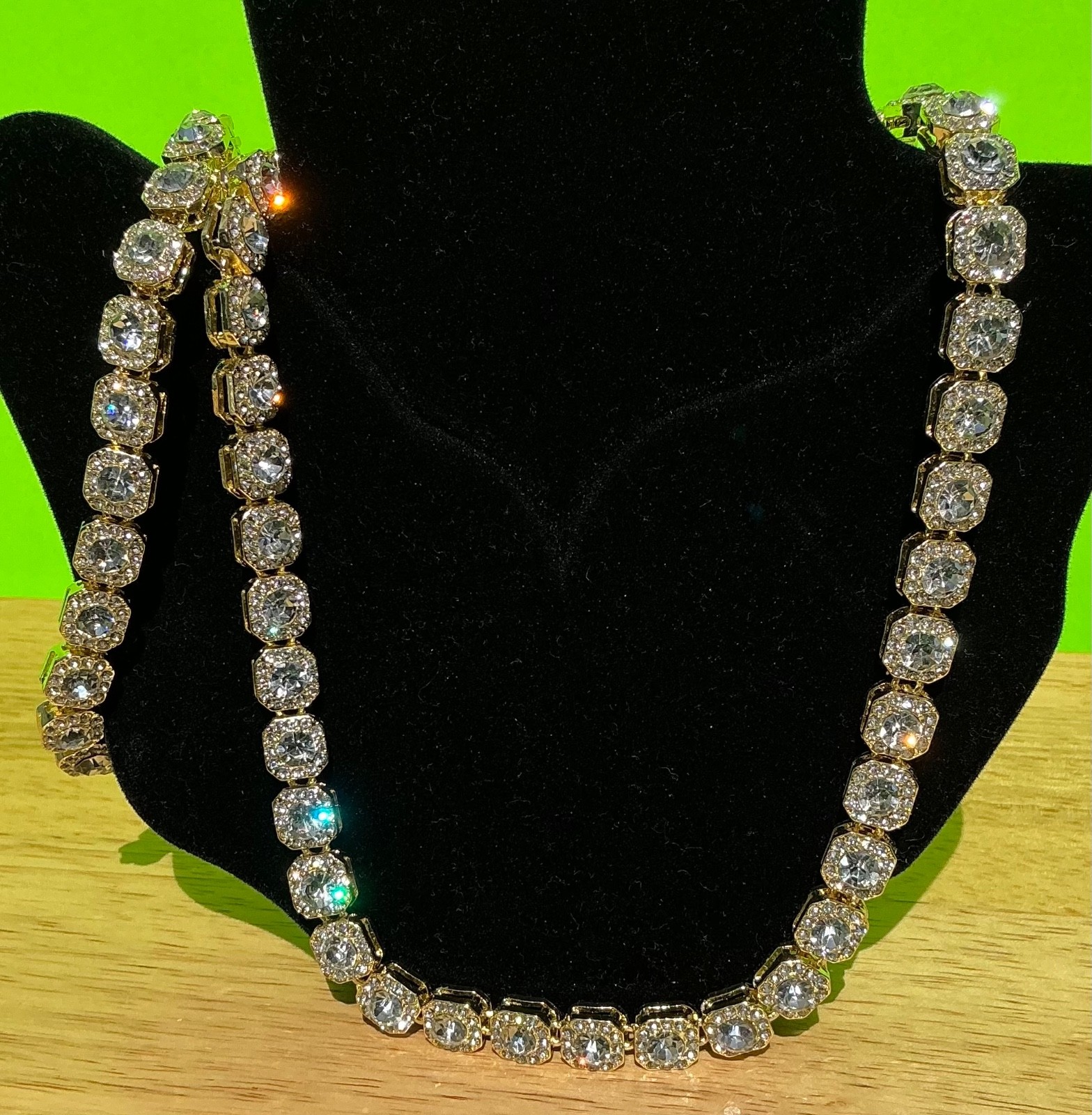 New CZ Necklace 18 Inches Bracelet 8 Lot Cubic Zirconia Chain Unisex