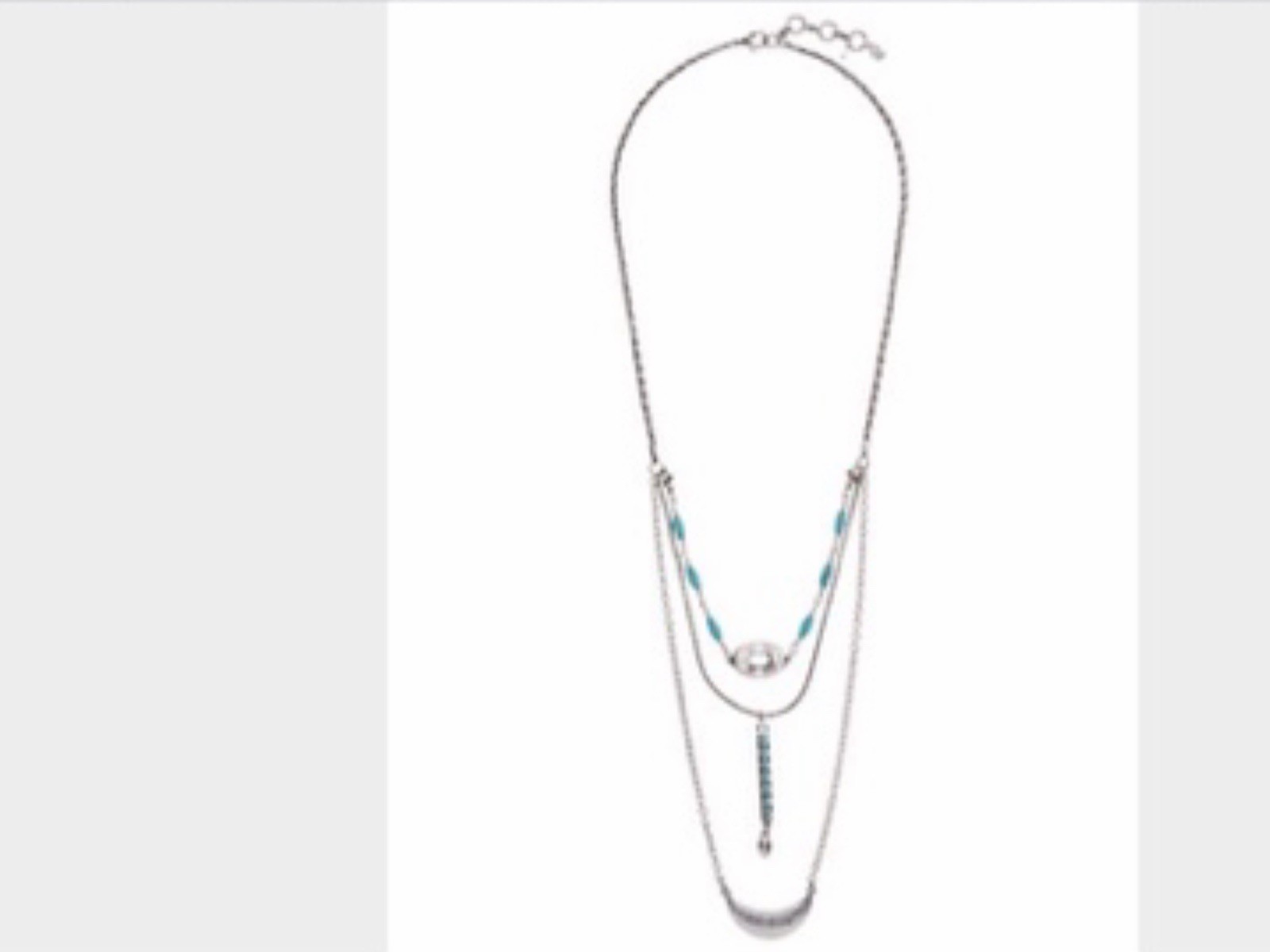 NWT Lucky Brand Silver Tone Necklace With Detachable Bracelet