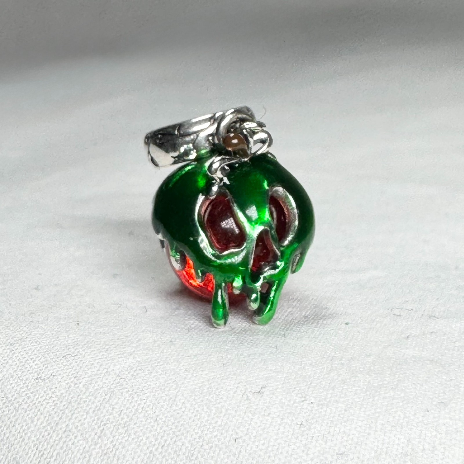 Disney Snow White Poison Apple Charm S925 Sterling Silver