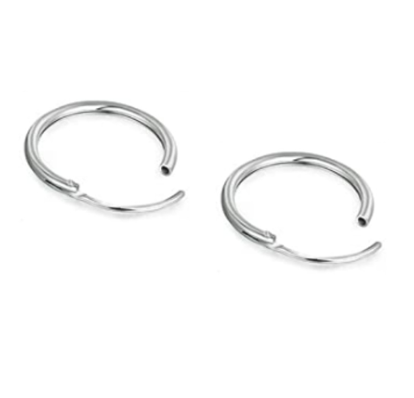 Silver Hoop Earrings 8mm 10mm 12mm 14mm 16mm Single Pair Sterling Silver 925