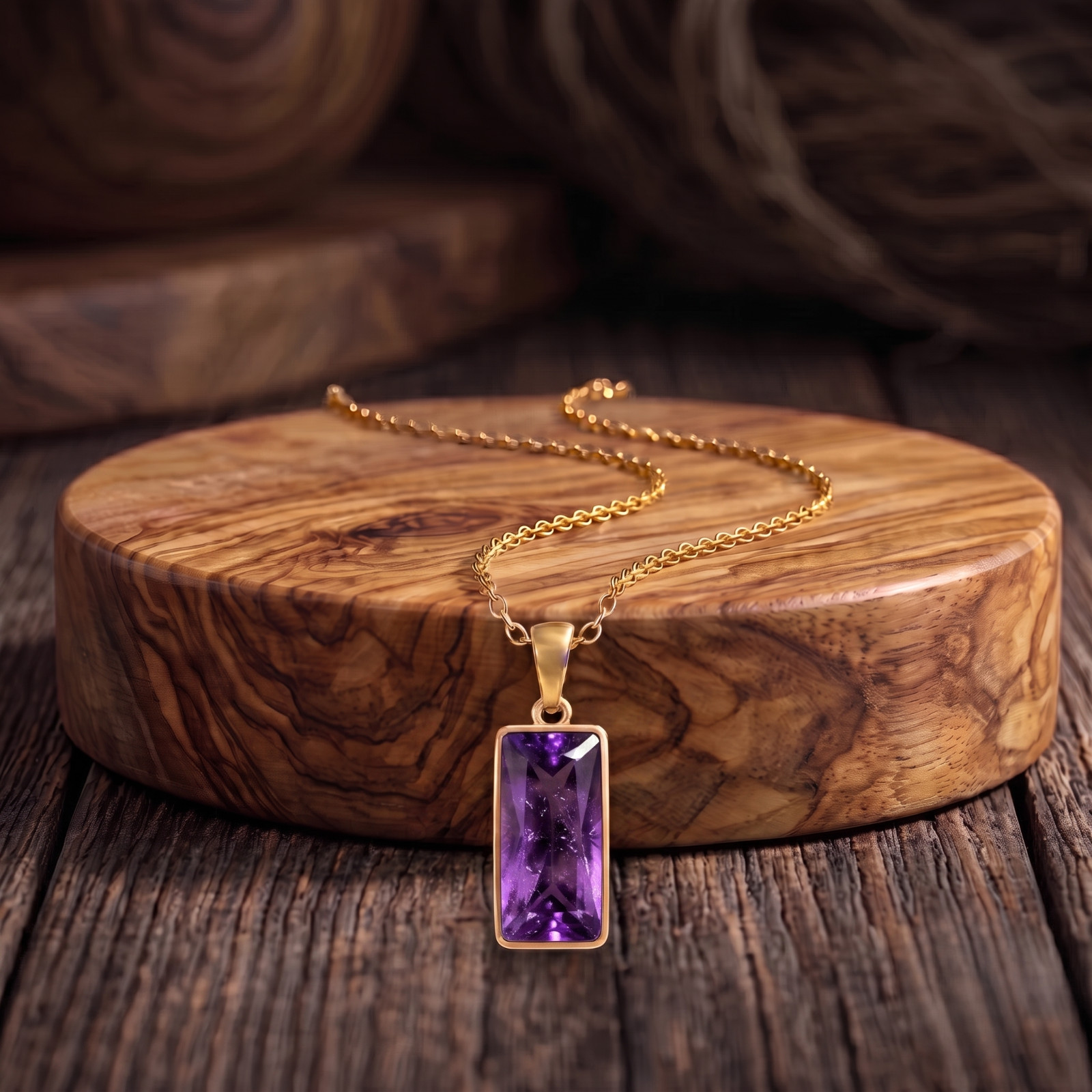 Dainty Amethyst Pendant 14k Gold Filled Handmade Purple Birthstone Jewelry Gift