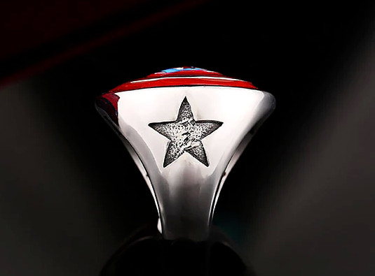 Captain America Shield Unisex Solid Stainless Steel/Enamel Ring For Cosplay