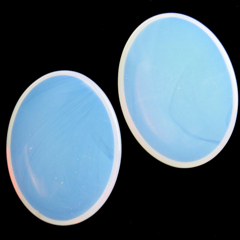 2Pcs 40x30x7mm Opal Opalite Oval Cab Cabochon J70197