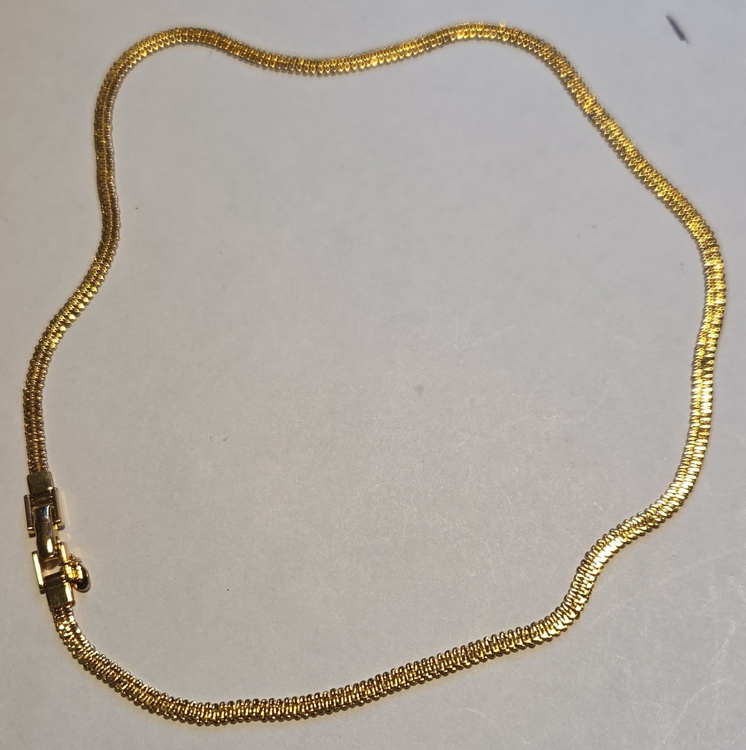MONET Gold Tone Herringbone Chain Necklace, Metal, No Stone, Box Clasp